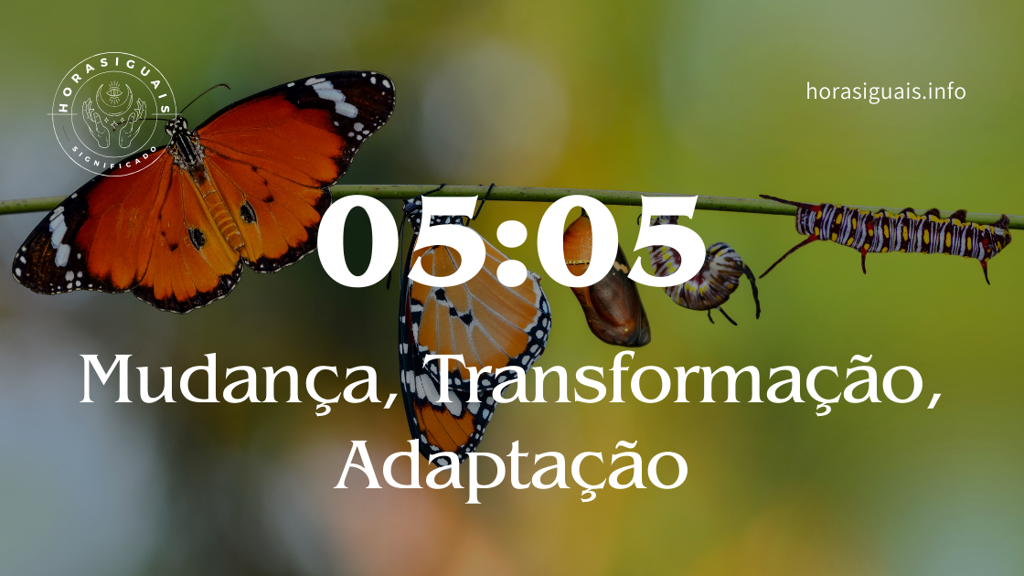 05:05 significado das horas iguais - Mudança, Transformação, Adaptação